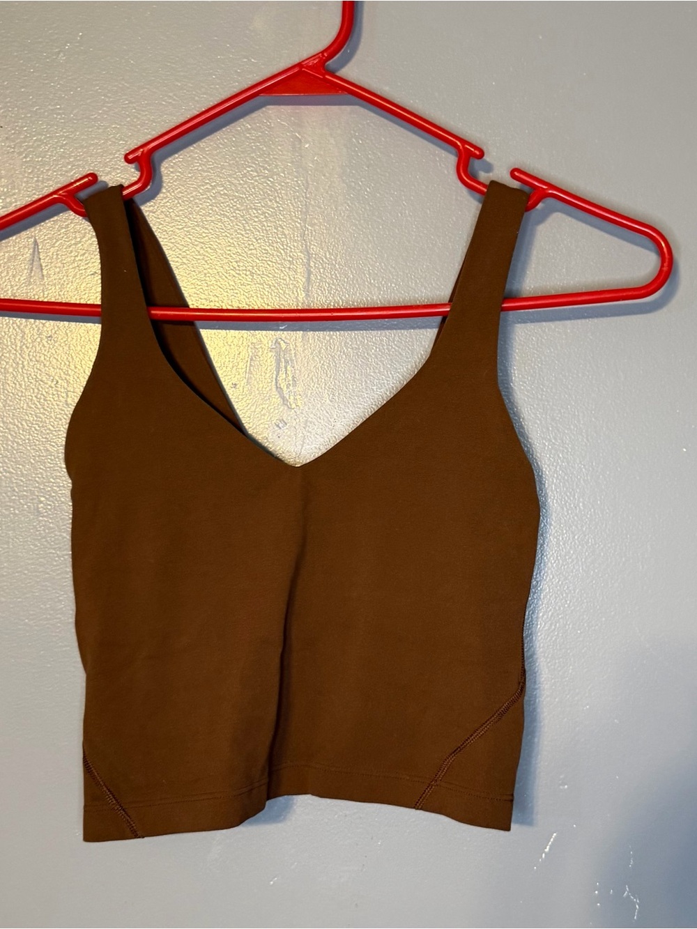 lululemon athletica Brown V-Neck Cropped Tank